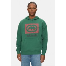 Ecko Unltd. Rıco Yeşil Kapüşonlu Baskılı Oversize Erkek Sweatshirt