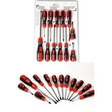 Binbir Reyon Tornavida Seti 12 Parça Yıldız Düz Tornavida Set Karbon Çelik CE035