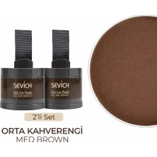 Sevıch Saç Gölgelendirme Pudrası – Anında Yoğun Saç Görünümü – Hair Line Powder (Orta Kahverengi) Ikili Set