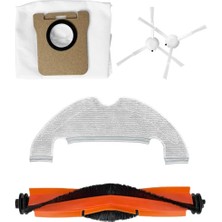 Robotfix Dreame D10S Plus Uyumlu Anafırça Yanfırça Toztorbası Mop Seti