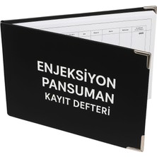 Gülşen Kırtasiye Enjeksiyon Pansuman Kayıt Defteri Deri Ciltli 25X35 Büyük Boy 001 - 400 Numaralı -  Metal Köşe Koruyuculu