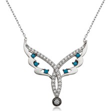 Aya Diamond Gümüş Peri Kanadı Bayan Kolye