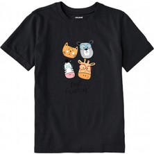 Colermi Pamuk Kumaş Çocuk Tişörtü – Best Friends Hayvan Baskılı Çocuk T-Shirt