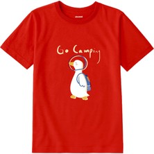 Colermi Pamuk Kumaş Çocuk Tişörtü – Kampçı Ördek Baskılı T-Shirt