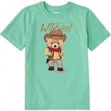 Colermi Pamuk Kumaş Çocuk Tişörtü – Wildwest Bear Ayıcık Baskılı Çocuk T-Shirt