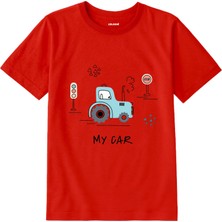 Colermi Pamuk Kumaş Çocuk Tişörtü – My Car Araç Baskılı Çocuk T-Shirt