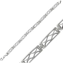 Aya Diamond Gümüş Oksitli Erkek Bileklik
