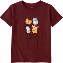 Colermi Pamuk Kumaş Çocuk Tişörtü – Best Friends Hayvan Baskılı Çocuk T-Shirt