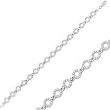 Aya Diamond Gümüş Taşlı Yuvarlak Bayan Bileklik