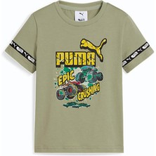 Puma x Hot Wheels Çocuk Açık Yeşil T-Shirt