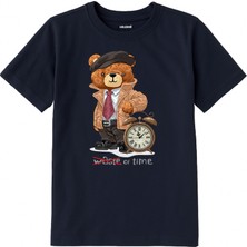 Colermi Pamuk Kumaş Çocuk Tişörtü – Time Bear Ayıcık Baskılı Çocuk T-Shirt