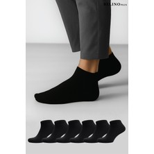 Belinoplus 6 Lı Paket Bambu Siyah Renk Patik Çorap