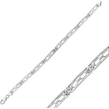 Aya Diamond Gümüş Oksitli Erkek Bileklik