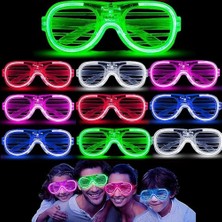 Skygo Glow Model 3 Farklı Fonksiyonlu Işıklı Panjur Parti Gözlüğü Karışık Renk 12 Adet