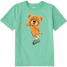 Colermi Pamuk Kumaş Çocuk Tişörtü – Skate Bear Ayıcık Baskılı Çocuk T-Shirt