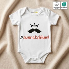 Sünnet Oldum Yazılı %100 Organik Pamuk Bebek Body - Oeko-Tex Sertifikalı