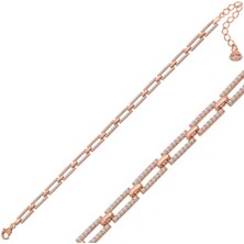 Aya Diamond Gümüş Rose Kare Taşlı Kadın Bileklik
