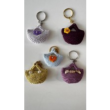 5 Adet El Örgüsü Sepet Anahtarlık Seti