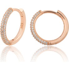 Aya Diamond Gümüş Halka Bayan Küpe