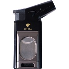 Cohiba Makaslı ve Delicili Puro Çakmağı Siyah CCM0656