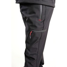Outdo Siyah Premium Softshell Motorcu Pantolonu Kış Mevsimi İçin Dayanıklı Erkek Giyim