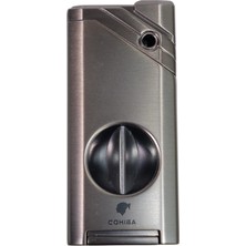 Cohiba Makaslı Puro Çakmak Metalik Gri Renk CCM0778