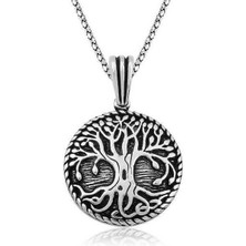 Aya Diamond Gümüş Köklü Yaşam Ağacı Kolye