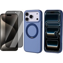 Vendas Apple iPhone 17 Pro Max Kılıf M-Safe Şarj Özellikli Standlı Zore Proton Silikon Kapak + Hayalet Ekran Koruyucu