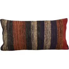 Kilim Antik El Dokuma Dekoratif Lumbar Kilim Kırlent Yastık Kılıfı 1072 - Yeni - Çok Renkli