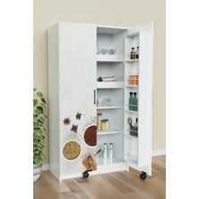 Hediyeler Kapında "zelvin" Chef's Pantry 2 Kapakli Raflı Kiler Dolabı Banyo Dolabı Mutfak Dolabı Çok Amaçlı Dolap
