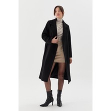 Shopping Shop Kuşaklı Uzun Kaşe Kaban KAHVE