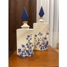 Atölye Momo Denizli Ikili Küp Dekoratif Ürün Mavi