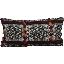 Kilim Antik El Dokuma Dekoratif Lumbar Kilim Kırlent Yastık Kılıfı 1081 - Yeni - Çok Renkli