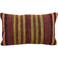 Kilim Antik El Dokuma Dekoratif Lumbar Kilim Kırlent Yastık Kılıfı 1052 - Yeni - Çok Renkli