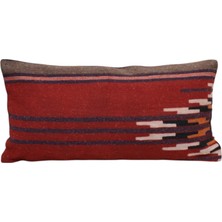 Kilim Antik El Dokuma Dekoratif Lumbar Kilim Kırlent Yastık Kılıfı 1076 - Yeni - Çok Renkli