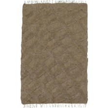 Kilim Antik El Dokuma Tiftik Yün Siirt Battaniyesi Kilim 0720 - Yeni - Sütlü Kahve