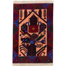 Kilim Antik El Dokuma Seccade Namazlık Iran Acem Yün Halı 0633 - Yeni - Çok Renkli