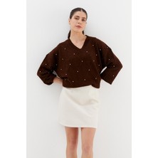 Shopping Shop Kaşe Mini Etek EKRU