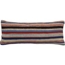 Kilim Antik El Dokuma Dekoratif Lumbar Kilim Kırlent Yastık Kılıfı 1097 - Yeni - Çok Renkli