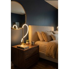 Acrolite Dekoratif Masa Lambası Hortum LED Bronz 40CM 3000K