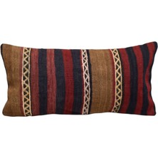 Kilim Antik El Dokuma Dekoratif Lumbar Kilim Kırlent Yastık Kılıfı 1063 - Yeni - Çok Renkli