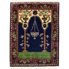 Kilim Antik El Dokuma Mihraplı Burdur Seccade Namazlık Yün Halı 0634 - Yeni - Çok Renkli