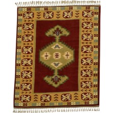 Kilim Antik El Dokuma 3m2 Bozalan Milas Yün Halı 0614 - Yeni - Çok Renkli
