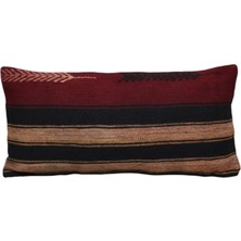 Kilim Antik El Dokuma Dekoratif Lumbar Kilim Kırlent Yastık Kılıfı 1080 - Yeni - Çok Renkli