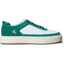 Calvin Klein Beyaz - Yeşil Erkek Sneaker Basket Cupsole Laceup Lth-Su