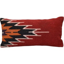 Kilim Antik El Dokuma Dekoratif Lumbar Kilim Kırlent Yastık Kılıfı 1062 - Yeni - Çok Renkli