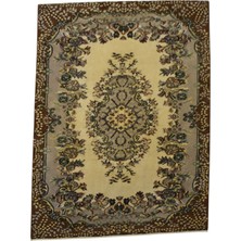 Kilim Antik El Dokuma Burdur Güllü Çiçekli Yün Halı 0588 - Yeni - Çok Renkli