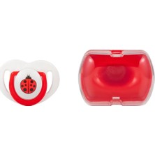 Mamajoo Ortodontik Damaklı Emzik, Uğur Böceği, 12+ Ay, Emzik Saklama Kutusu, 1 Adet