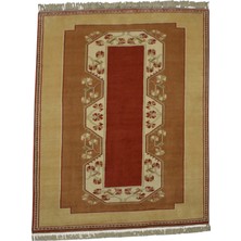 Kilim Antik El Dokuma 4m2 Çiçekli Bozalan Milas Yün Halı 0617 - Yeni - Çok Renkli