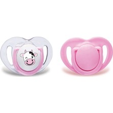 Mamajoo Silikon Emzik 12 Ay+ Pembe İnek Tasarımlı Steril Edilebilir 2'li Set